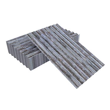 Vintage Slate Sheets 3D model image 1 