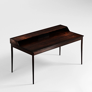 Vintage Wood Table 3D model image 1 