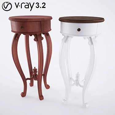 Elegant Tea Table 3D model image 1 