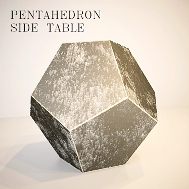 Pentahedron Metal Side Table 3D model image 1 