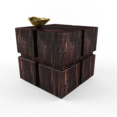 Japanese Shou Sugi Ban Spot Table 3D model image 1 