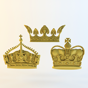 Elegant Stucco Crown Moulding 3D model image 1 