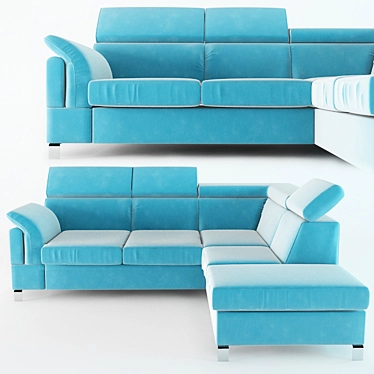 Cleo Transforming Sofa: Stylish Comfort for Your Home 3D model image 1 