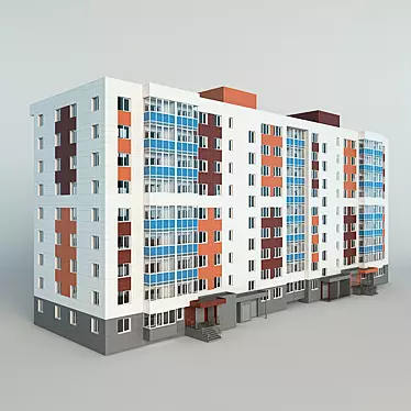 Modern Nine-Story Residence 3D model image 1 