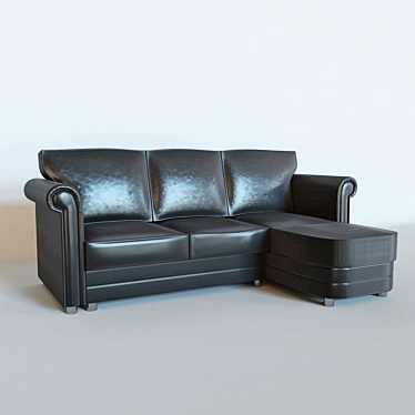 Leather Corner Sofa 3D model image 1 