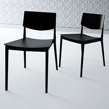 Elegant SI Chair with Exceptional Comfort 3D model image 1 