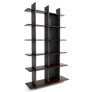 Luxe Alliteration Shelving: A Contemporary Storage Solution 3D model image 1 