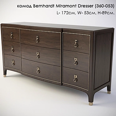 Elegant Bernhardt Miramont Dresser 3D model image 1 