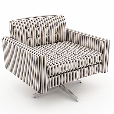 Elegant Langort Arm Chair 3D model image 1 