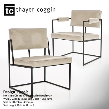 Elegant Design: 1188 Dining Chair 3D model image 1 