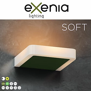 Exenia Soft Wall Lamp - Italian Craftsmanship 3D model image 1 