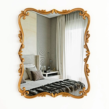 Elegant Chippendale Mirror 3D model image 1 