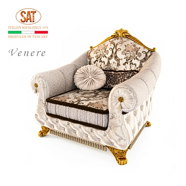 Italian SAT Venere Armchair 3D model image 1 