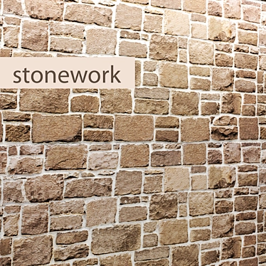 Wildstone Masonry Wall 3D model image 1 