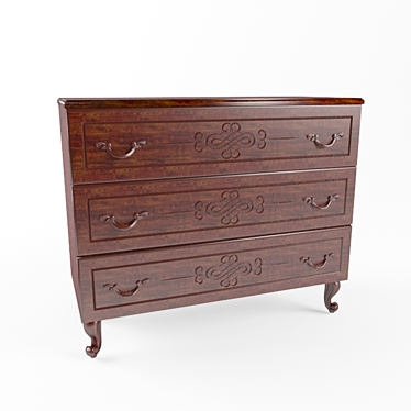Engraved Chest of Drawers 3D model image 1 