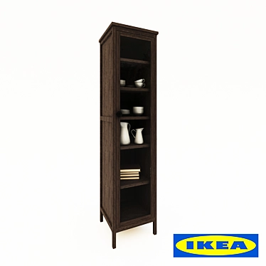 Sleek HEMNES Wardrobe Showcase 3D model image 1 