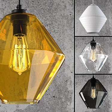 Glass Pendant Light: LoftDesign Model 743 3D model image 1 