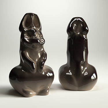 Ceramic Bunny Sculpture for Interior 3D model image 1 