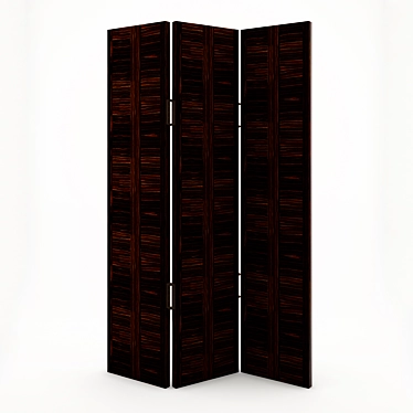 Narciso Wooden Screen with Bronze Hinges 3D model image 1 