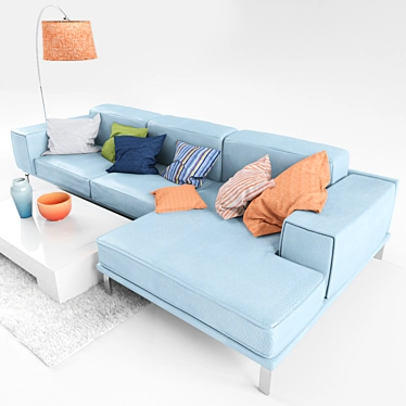 Luxe Lounge Sofa Set 3D model image 1 