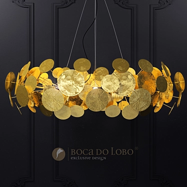 Elegant Newton Chandelier: Graceful Illumination 3D model image 1 