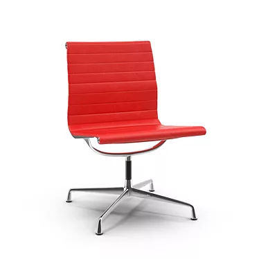 Vitra Aluminium Office Chair with Leather Finish 3D model image 1 