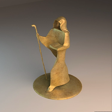 Elegant Sahab Sculpture 3D model image 1 