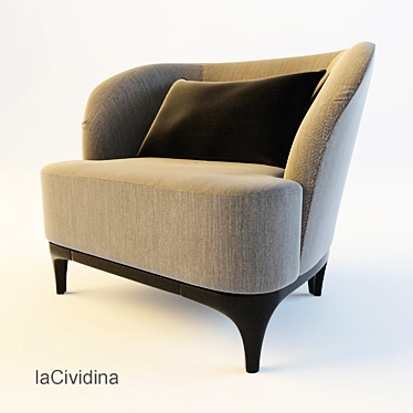 Italian Design Armchair: Elle 3D model image 1 