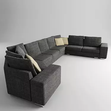 Modular Corner Sofa 3D model image 1 