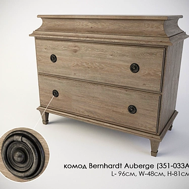 Elegant Bernhardt Auberge Dresser 3D model image 1 