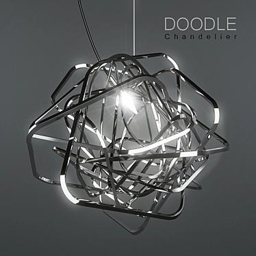 Dynamic Doodle Chandelier 3D model image 1 