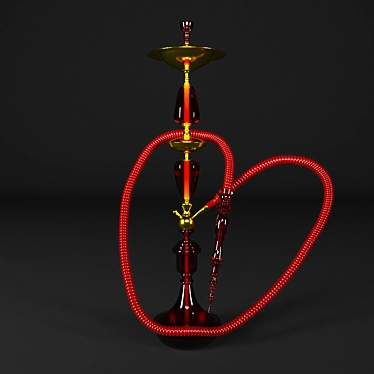 Elegant Hookah Set 3D model image 1 