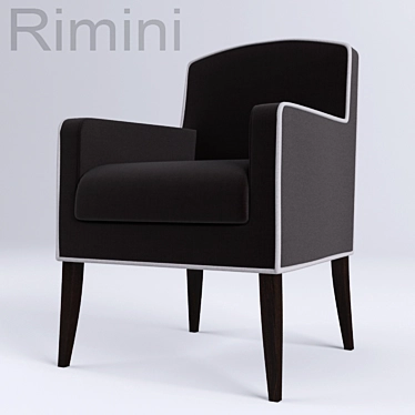 Elegant Rimini Armchair 3D model image 1 