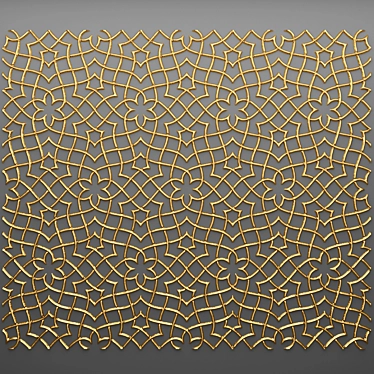 3D Wall Grid Panel for Stylish Tile Decor 3D model image 1 