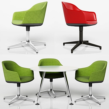 Elegant Softshell Chair: Stylish and Comfortable 3D model image 1 