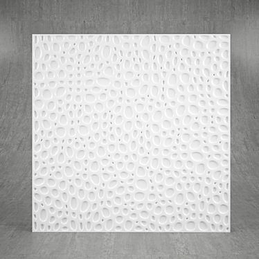 Elegant White Wall Panel 3D model image 1 