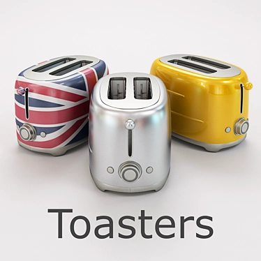 Modern Stylish Toaster 3D model image 1 