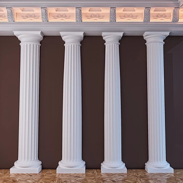Doric Column Set: Elegant Variations 3D model image 1 