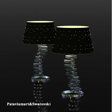 Elegant Swarovski Table Lamp 3D model image 1 