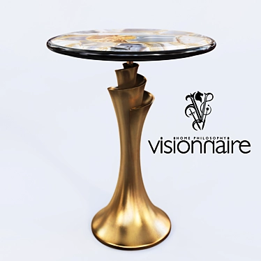 Kenaz Visionnaire: Art-Deco Inspired Table 3D model image 1 