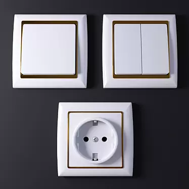 Versatile Socket and Switch Set 3D model image 1 