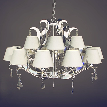 Classic Crystal Chandelier 3D model image 1 