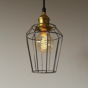 Elegant Metal Hanging Light (676_model) 3D model image 1 