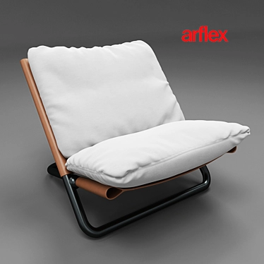 Elegant Arflex Cross Low Chair 3D model image 1 