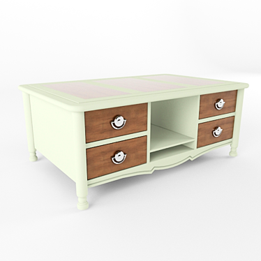 Handcrafted Coffee Table 3D model image 1 