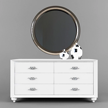 Neopolis Casa Drawer Mirror: Sleek and Modern 3D model image 1 