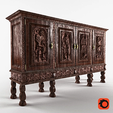 Elegant Renaissance Chest 3D model image 1 