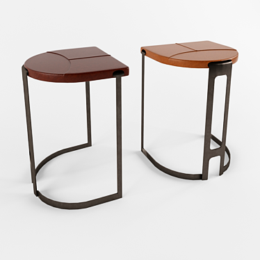 Elegant Adjustable Bar Chair 3D model image 1 