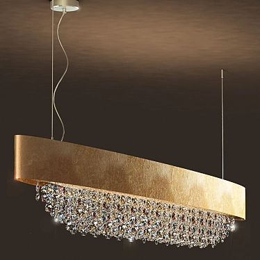 Title: Cooper and Crystal 6-Light Chandelier 3D model image 1 