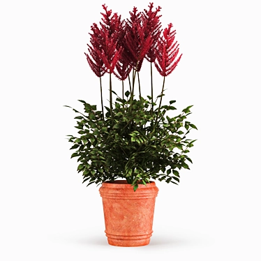 Elegant Astilbe Floral Arrangement 3D model image 1 